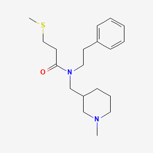 N-[(1-methyl-3-piperidinyl)methyl]-3-(methylthio)-N-(2-phenylethyl)propanamide