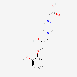molecular formula C16H24N2O5 B606842 1-Piperazineacetic acid, 4-(2-hydroxy-3-(2-methoxyphenoxy)propyl)- CAS No. 172430-48-7