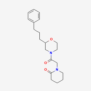 molecular formula C20H28N2O3 B6068430 1-{2-oxo-2-[2-(3-phenylpropyl)-4-morpholinyl]ethyl}-2-piperidinone 