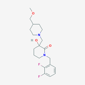 molecular formula C20H28F2N2O3 B6068453 1-(2,3-difluorobenzyl)-3-hydroxy-3-{[4-(methoxymethyl)-1-piperidinyl]methyl}-2-piperidinone 