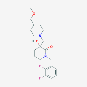 1-(2,3-difluorobenzyl)-3-hydroxy-3-{[4-(methoxymethyl)-1-piperidinyl]methyl}-2-piperidinone