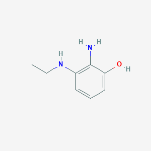 molecular formula C8H12N2O B060685 2-Amino-3-(ethylamino)phenol CAS No. 177478-31-8