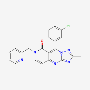 9-(3-chlorophenyl)-2-methyl-7-(2-pyridinylmethyl)pyrido[4,3-d][1,2,4]triazolo[1,5-a]pyrimidin-8(7H)-one