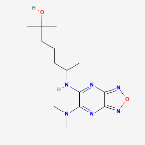 molecular formula C14H24N6O2 B6068517 6-{[6-(dimethylamino)[1,2,5]oxadiazolo[3,4-b]pyrazin-5-yl]amino}-2-methyl-2-heptanol 