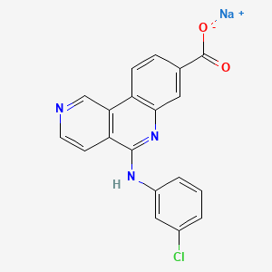 molecular formula C19H11ClN3NaO2 B606852 西米替塞钠 CAS No. 1309357-15-0