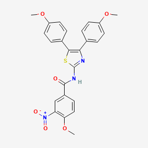 molecular formula C25H21N3O6S B6068533 N-[4,5-bis(4-methoxyphenyl)-1,3-thiazol-2-yl]-4-methoxy-3-nitrobenzamide 