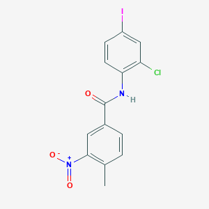 molecular formula C14H10ClIN2O3 B6068541 N-(2-chloro-4-iodophenyl)-4-methyl-3-nitrobenzamide 