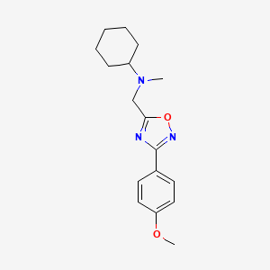 molecular formula C17H23N3O2 B6068571 N-{[3-(4-methoxyphenyl)-1,2,4-oxadiazol-5-yl]methyl}-N-methylcyclohexanamine 