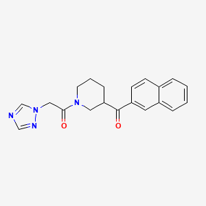molecular formula C20H20N4O2 B6068574 2-naphthyl[1-(1H-1,2,4-triazol-1-ylacetyl)-3-piperidinyl]methanone 