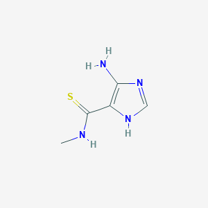 molecular formula C5H8N4S B060686 4-amino-N-methyl-1H-imidazole-5-carbothioamide CAS No. 178556-93-9