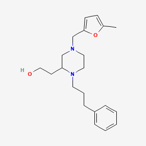 2-[4-[(5-methyl-2-furyl)methyl]-1-(3-phenylpropyl)-2-piperazinyl]ethanol