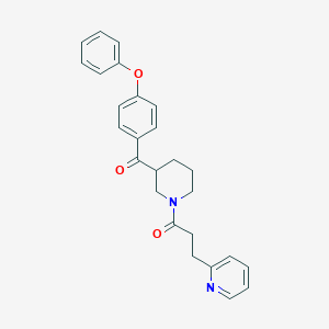 molecular formula C26H26N2O3 B6068644 (4-phenoxyphenyl){1-[3-(2-pyridinyl)propanoyl]-3-piperidinyl}methanone 