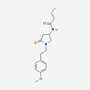 molecular formula C17H24N2O3 B6068646 N-{1-[2-(4-methoxyphenyl)ethyl]-5-oxo-3-pyrrolidinyl}butanamide 