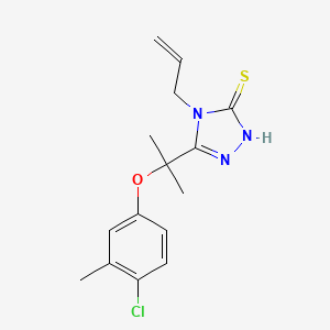 molecular formula C15H18ClN3OS B6068651 4-allyl-5-[1-(4-chloro-3-methylphenoxy)-1-methylethyl]-4H-1,2,4-triazole-3-thiol 