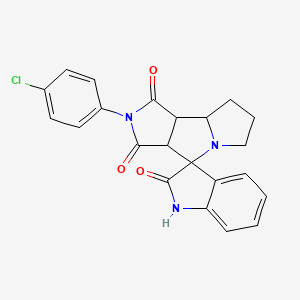 2'-(4-chlorophenyl)-3a',6',7',8',8a',8b'-hexahydro-1'H-spiro[indole-3,4'-pyrrolo[3,4-a]pyrrolizine]-1',2,3'(1H,2'H)-trione