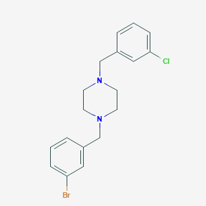 molecular formula C18H20BrClN2 B6068664 1-(3-bromobenzyl)-4-(3-chlorobenzyl)piperazine 