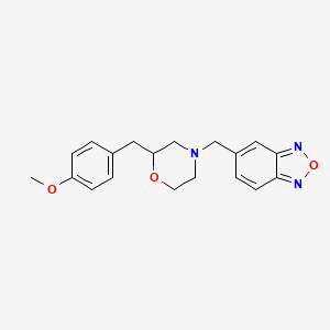 molecular formula C19H21N3O3 B6068668 5-{[2-(4-methoxybenzyl)-4-morpholinyl]methyl}-2,1,3-benzoxadiazole 