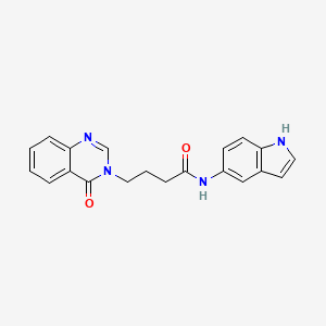 molecular formula C20H18N4O2 B6068741 N-1H-indol-5-yl-4-(4-oxo-3(4H)-quinazolinyl)butanamide 