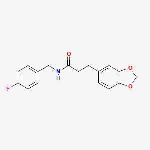 3-(1,3-benzodioxol-5-yl)-N-(4-fluorobenzyl)propanamide