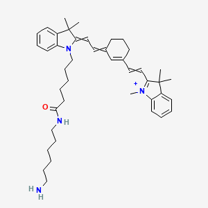 molecular formula C43H60Cl2N4O B606876 花青7胺 CAS No. 1650635-41-8