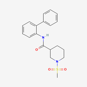 molecular formula C19H22N2O3S B6068800 N-2-biphenylyl-1-(methylsulfonyl)-3-piperidinecarboxamide 