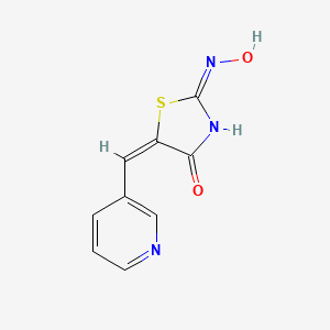molecular formula C9H7N3O2S B6068808 5-(3-pyridinylmethylene)-1,3-thiazolidine-2,4-dione 2-oxime 
