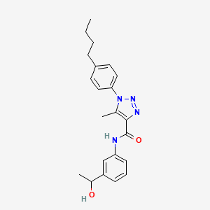 molecular formula C22H26N4O2 B6068831 1-(4-butylphenyl)-N-[3-(1-hydroxyethyl)phenyl]-5-methyl-1H-1,2,3-triazole-4-carboxamide 
