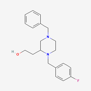 molecular formula C20H25FN2O B6068837 2-[4-benzyl-1-(4-fluorobenzyl)-2-piperazinyl]ethanol 