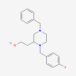 2-[4-benzyl-1-(4-fluorobenzyl)-2-piperazinyl]ethanol