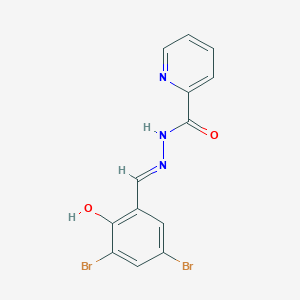 molecular formula C13H9Br2N3O2 B6068845 N'-(3,5-dibromo-2-hydroxybenzylidene)-2-pyridinecarbohydrazide 