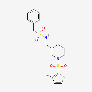 N-({1-[(3-methyl-2-thienyl)sulfonyl]-3-piperidinyl}methyl)-1-phenylmethanesulfonamide
