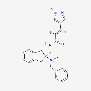 molecular formula C25H28N4O B6068875 (2E)-N-({2-[benzyl(methyl)amino]-2,3-dihydro-1H-inden-2-yl}methyl)-3-(1-methyl-1H-pyrazol-4-yl)acrylamide 