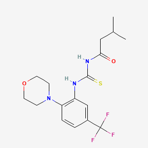 molecular formula C17H22F3N3O2S B6068893 3-methyl-N-({[2-(4-morpholinyl)-5-(trifluoromethyl)phenyl]amino}carbonothioyl)butanamide 
