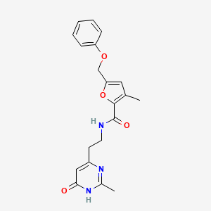 3-methyl-N-[2-(2-methyl-6-oxo-1,6-dihydropyrimidin-4-yl)ethyl]-5-(phenoxymethyl)-2-furamide