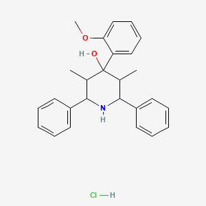 molecular formula C26H30ClNO2 B6068923 4-(2-methoxyphenyl)-3,5-dimethyl-2,6-diphenyl-4-piperidinol hydrochloride 