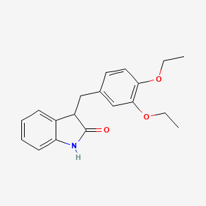 molecular formula C19H21NO3 B6068935 3-(3,4-diethoxybenzyl)-1,3-dihydro-2H-indol-2-one 