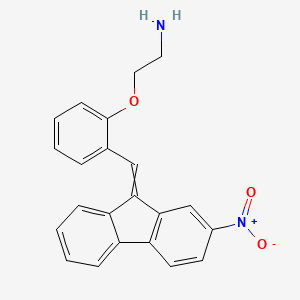 molecular formula C22H18N2O3 B606894 Ylidene)methyl)phenoxy)ethan-1-amine CAS No. 1425944-22-4