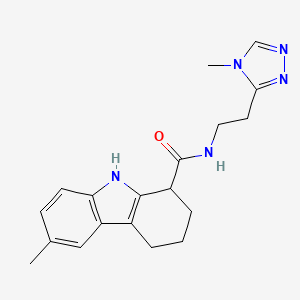 6-methyl-N-[2-(4-methyl-4H-1,2,4-triazol-3-yl)ethyl]-2,3,4,9-tetrahydro-1H-carbazole-1-carboxamide