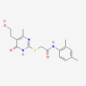 molecular formula C17H21N3O3S B6068962 N-(2,4-dimethylphenyl)-2-{[5-(2-hydroxyethyl)-4-methyl-6-oxo-1,6-dihydro-2-pyrimidinyl]thio}acetamide 