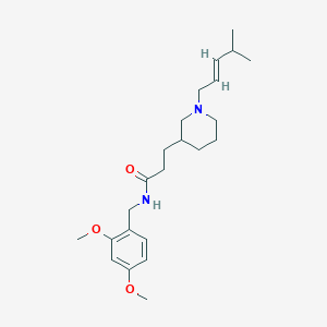 molecular formula C23H36N2O3 B6068976 N-(2,4-dimethoxybenzyl)-3-{1-[(2E)-4-methyl-2-penten-1-yl]-3-piperidinyl}propanamide 