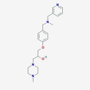 molecular formula C22H32N4O2 B6069005 1-(4-methyl-1-piperazinyl)-3-(4-{[methyl(3-pyridinylmethyl)amino]methyl}phenoxy)-2-propanol 