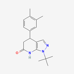 1-tert-butyl-4-(3,4-dimethylphenyl)-1,4,5,7-tetrahydro-6H-pyrazolo[3,4-b]pyridin-6-one