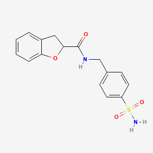 molecular formula C16H16N2O4S B6069057 N-[4-(aminosulfonyl)benzyl]-2,3-dihydro-1-benzofuran-2-carboxamide 
