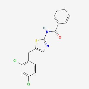 molecular formula C17H12Cl2N2OS B6069067 N-[5-(2,4-dichlorobenzyl)-1,3-thiazol-2-yl]benzamide 