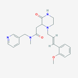 2-{1-[(2E)-3-(2-methoxyphenyl)-2-propen-1-yl]-3-oxo-2-piperazinyl}-N-methyl-N-(3-pyridinylmethyl)acetamide