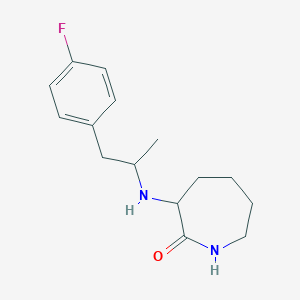 molecular formula C15H21FN2O B6069090 3-{[2-(4-fluorophenyl)-1-methylethyl]amino}-2-azepanone 