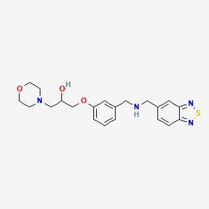 molecular formula C21H26N4O3S B6069114 1-(3-{[(2,1,3-benzothiadiazol-5-ylmethyl)amino]methyl}phenoxy)-3-(4-morpholinyl)-2-propanol 