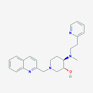 molecular formula C23H28N4O B6069133 (3R*,4R*)-4-{methyl[2-(2-pyridinyl)ethyl]amino}-1-(2-quinolinylmethyl)-3-piperidinol 