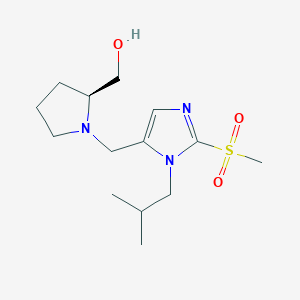 molecular formula C14H25N3O3S B6069150 ((2S)-1-{[1-isobutyl-2-(methylsulfonyl)-1H-imidazol-5-yl]methyl}-2-pyrrolidinyl)methanol 