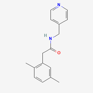 molecular formula C16H18N2O B6069161 2-(2,5-dimethylphenyl)-N-(4-pyridinylmethyl)acetamide 